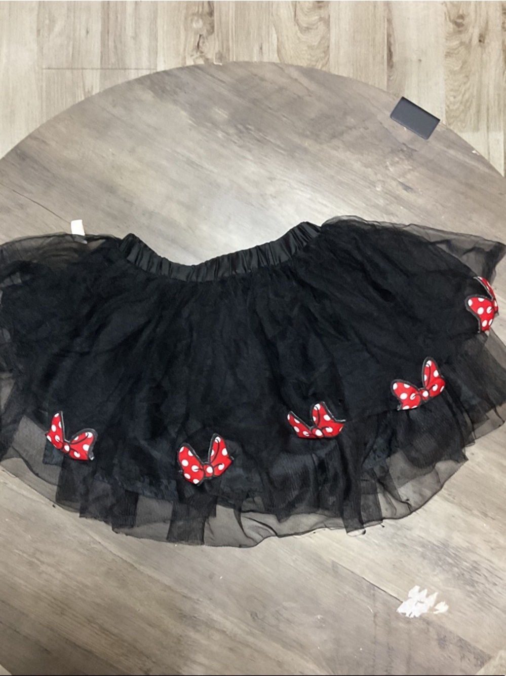 Disney Black Tulle Skirt with Red Polka Dot Bows